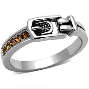 Belt Buckle Ring Size 9 10 Band Stainless Steel